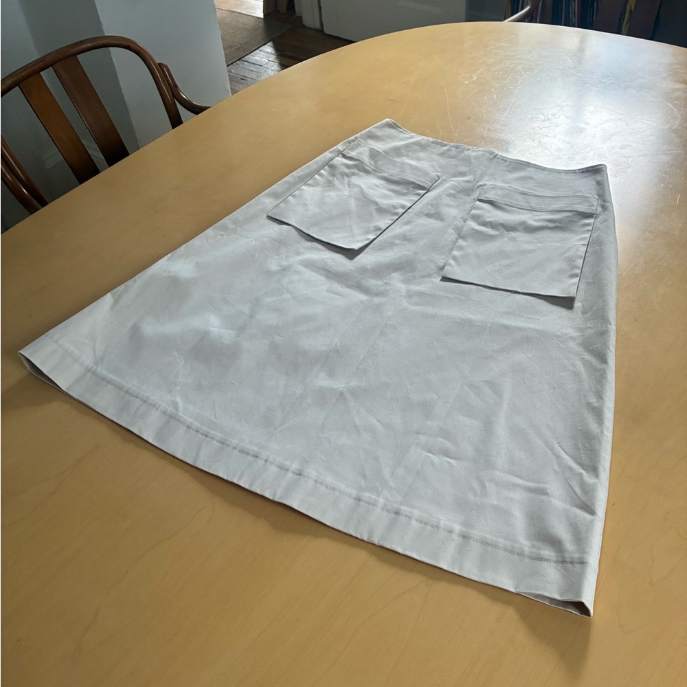 Marimekko Unehen Tan Skirt with Exaggerated Pockets